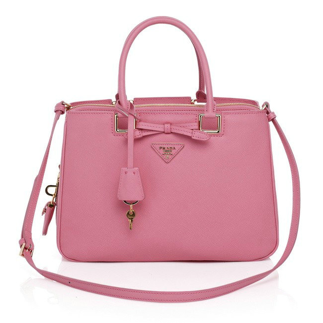 2014 Prada saffiano calfskin tote BN2244 pink